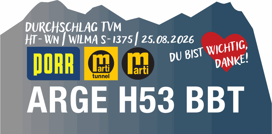 Durchschlag TVM HT-WN · Wilma S-1375 · ARGE H53 BBT